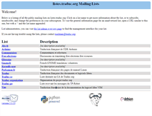 Tablet Screenshot of listes.traduc.org